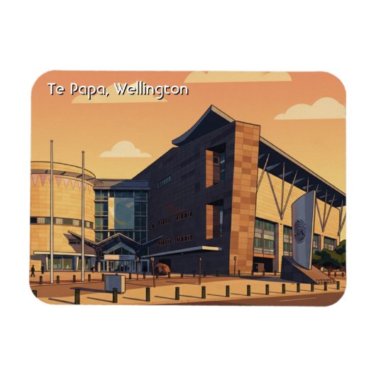 Magnet Flexible Te Papa Wellington New Zealand Postcard (Horizontal)