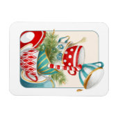 Magnet Flexible Tea Party de Noël Tea Party Red Green Teups (Horizontal)