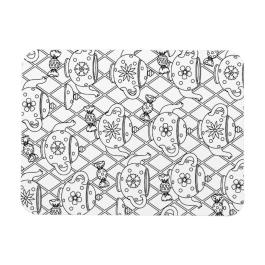 Magnet Flexible Tea Pot Doodle (Horizontal)