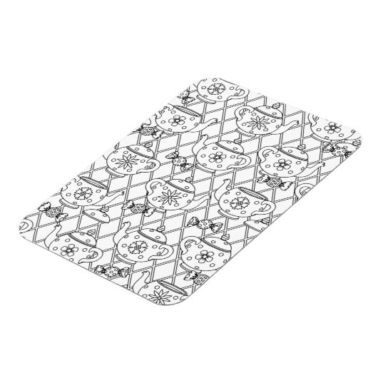 Magnet Flexible Tea Pot Doodle (Côté Gauche)