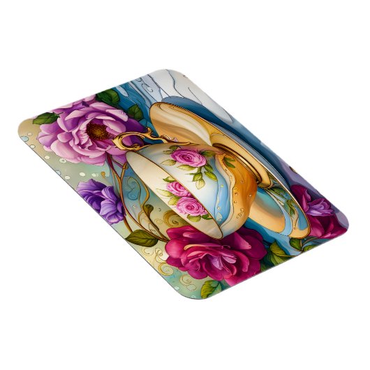 Magnet Flexible Tea Time - Tea Cup Art (Côté Droit)