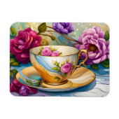 Magnet Flexible Tea Time - Tea Cup Art (Horizontal)