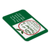 Magnet Flexible Teacher Magnet, Apple verse avec dévouement (Côté Droit)