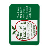 Magnet Flexible Teacher Magnet, Apple verse avec dévouement (Vertical)