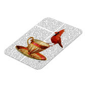 Magnet Flexible Teacup Et Cardinal Rouge (Côté Gauche)