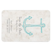 Magnet Flexible Teal Rustic Anchor Save the Date (Horizontal)