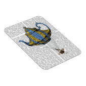 Magnet Flexible Teapot volant 3 bleu et jaune (Côté Droit)