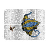Magnet Flexible Teapot volant 3 bleu et jaune (Horizontal)