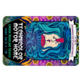 Magnet Flexible Technicolor Moteur Accueil Bois Baiser (Horizontal)