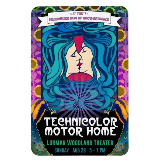 Magnet Flexible Technicolor Moteur Accueil Bois Baiser (Vertical)