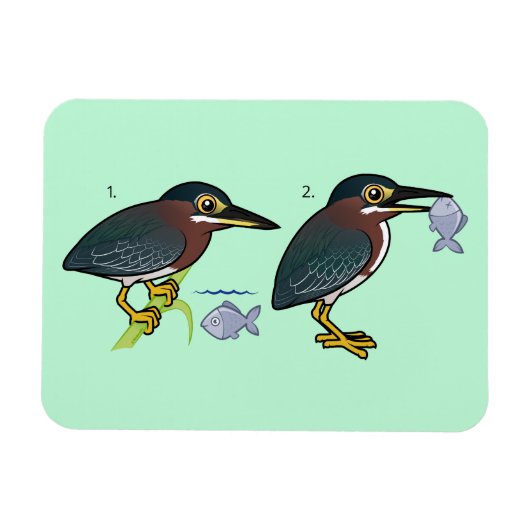 Magnet Flexible Technique de chasse au héron vert (Horizontal)