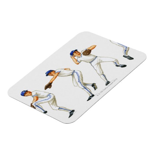Magnet Flexible Technique de lancer de base-ball, image multiple (Côté Gauche)