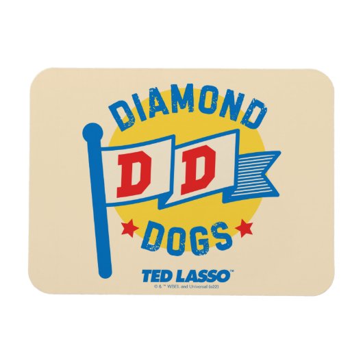 Magnet Flexible Ted Lasso | Diamond Chiens Pennant Graphisme (Horizontal)