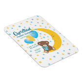 Magnet Flexible Teddy Bear assis sur la Lune Baby Birth Statistiqu (Côté Droit)