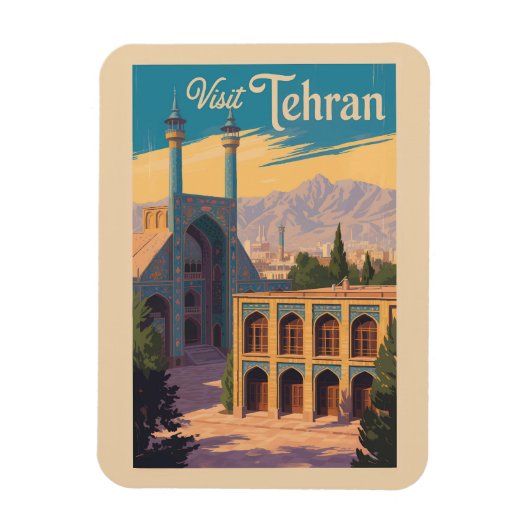 Magnet Flexible Téhéran Iran Golestan Palace Illustration Voyage (Vertical)
