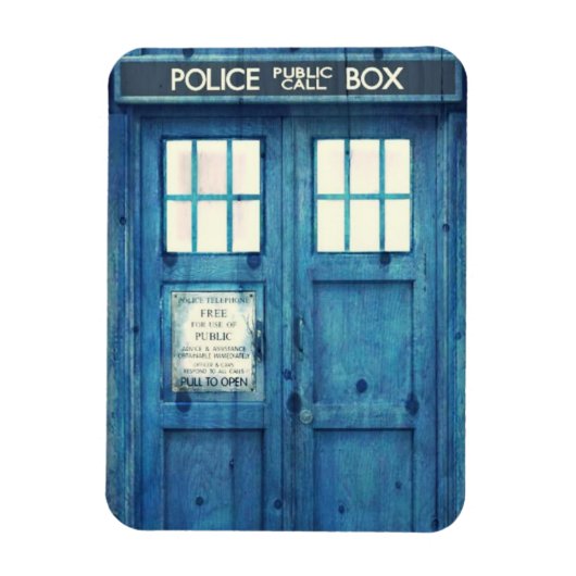 Magnet Flexible Téléphone vintage Police Boîte d'appel publique (Vertical)