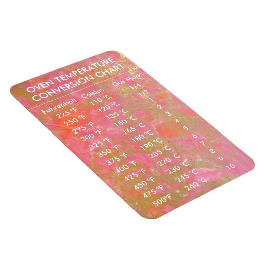 Magnet Flexible Température du graphique de conversion Celsius Fah (Côté Droit)