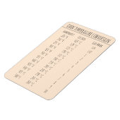 Magnet Flexible Température du graphique de conversion Celsius Fah (Côté Gauche)