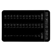 Magnet Flexible Température du graphique de conversion Celsius Fah (Horizontal)