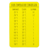 Magnet Flexible Température du graphique de conversion Celsius Fah (Vertical)