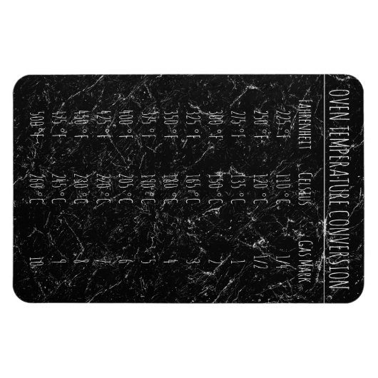 Magnet Flexible Température du graphique de conversion Celsius Fah (Horizontal)