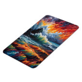 Magnet Flexible Tempête océanique - Art marin Abstrait (Côté Gauche)
