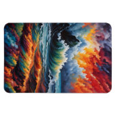 Magnet Flexible Tempête océanique - Art marin Abstrait (Horizontal)