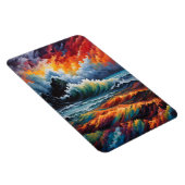 Magnet Flexible Tempête océanique - Art marin Abstrait (Côté Droit)