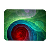 Magnet Flexible Tempête rouge Floral Art moderne Abstrait Motif co (Horizontal)