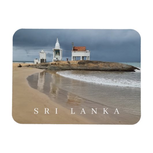 Magnet Flexible Temple bouddhiste Sri Lanka vue réfrigérateur aima (Horizontal)