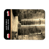 Magnet Flexible Temple de Karnak & Hiéroglyphes Piliers /Egypte an (Horizontal)