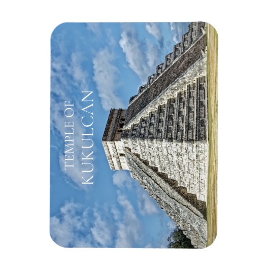 Magnet Flexible Temple de Kukulcán, Pyramide, Chichen Itza, Mexiqu (Vertical)