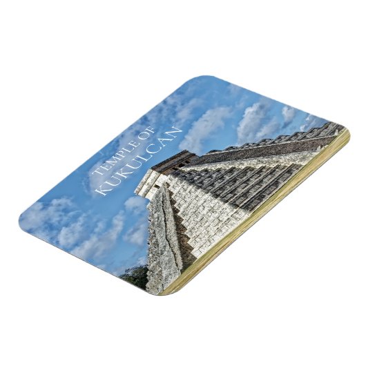 Magnet Flexible Temple de Kukulcán, Pyramide, Chichen Itza, Mexiqu (Côté Gauche)