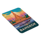 Magnet Flexible Temple du coucher de soleil de Bangkok Thaïlande V (Côté Droit)