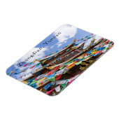 Magnet Flexible Temple tibétain avec drapeaux de prière - Yunnan,  (Côté Gauche)