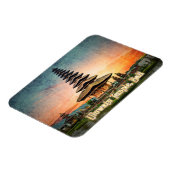 Magnet Flexible Temple Uluwatu, Bali stylisé (Côté Gauche)