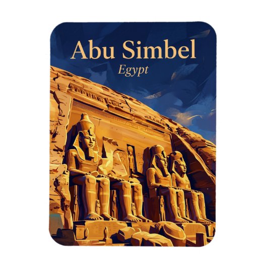 Magnet Flexible Temples d'Abou Simbel Égypte (Vertical)