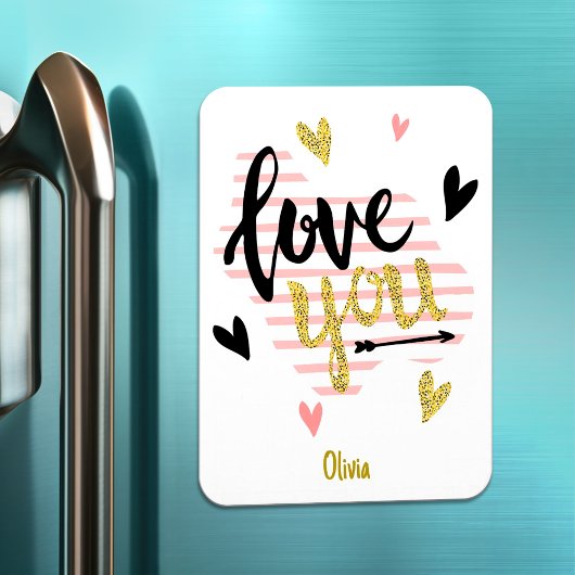 Magnet Flexible Temps rose moderne pour embrasser le couple de la 