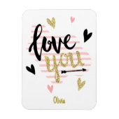 Magnet Flexible Temps rose moderne pour embrasser le couple de la  (Vertical)