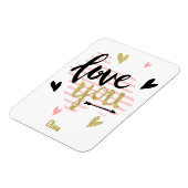 Magnet Flexible Temps rose moderne pour embrasser le couple de la  (Côté Gauche)