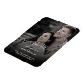 Magnet Flexible Tendance simple typographie Photo Mariage Couple (Côté Gauche)