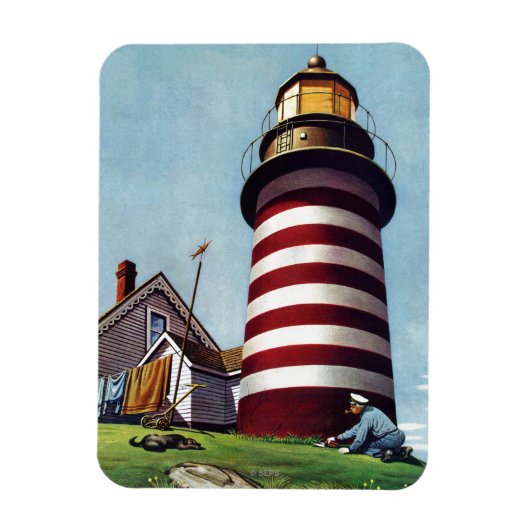 Magnet Flexible Teneur de phare par Stevan Dohanos (Vertical)