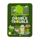 Magnet Flexible Tennis Puzzles avec un dicton drôle pour joueur (Vertical)