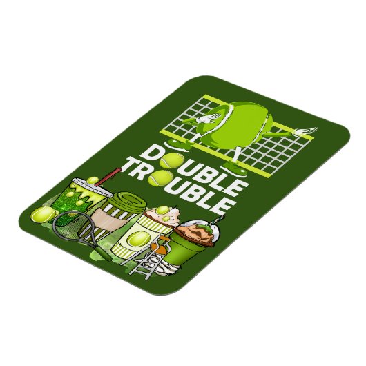 Magnet Flexible Tennis Puzzles avec un dicton drôle pour joueur (Côté Gauche)