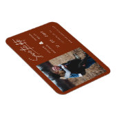 Magnet Flexible Terracotta Brûlé Orange Simple Photo manuscrite S (Côté Droit)