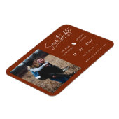 Magnet Flexible Terracotta Brûlé Orange Simple Photo manuscrite S (Côté Gauche)