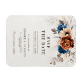 Magnet Flexible Terracotta Navy Blue Pampas Grass Enregistrer la d (Horizontal)