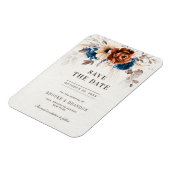 Magnet Flexible Terracotta Navy Blue Pampas Grass Enregistrer la d (Côté Gauche)