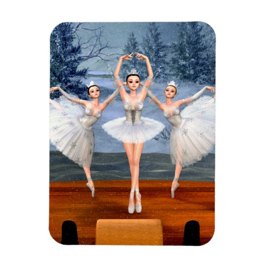 Magnet Flexible Terre de la danse de neige Ballerinas (Vertical)