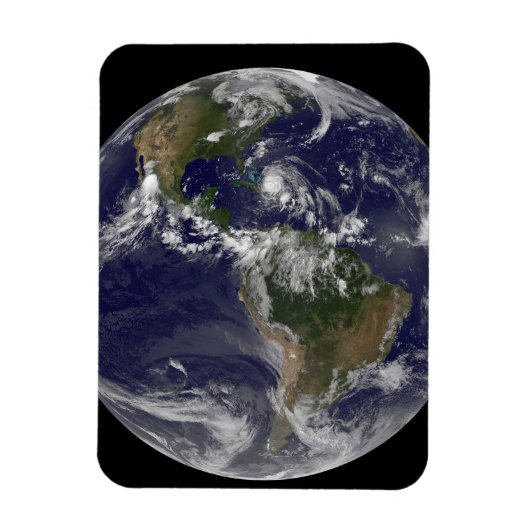 Magnet Flexible Terre Pleine Avec L'Ouragan Irène Au-Dessus Des Ba (Vertical)